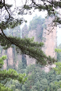 秀丽山林间的巍峨奇峰