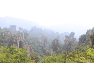 奇峰林立的壮美山林景观