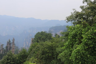 山林葱郁间的秀丽峰景