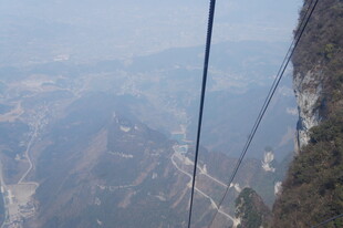 高空缆车俯瞰壮丽山景