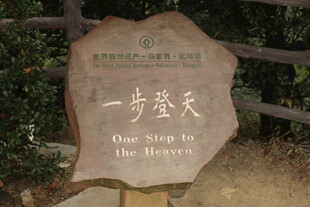 一步登天石碑景观