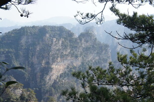 山间松影伴巍峨壮丽山峰
