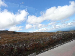 公路旁开阔的山野风景