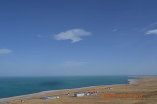 海边风光 开阔蓝色海岸线
