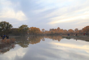 秋日湖畔美景