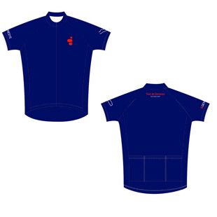 深蓝色短袖骑行服设计图