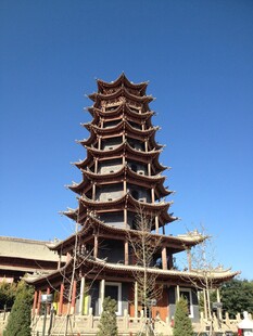 中式多层宝塔建筑景观