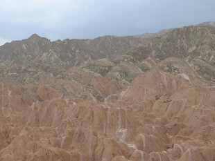 壮丽黄土山脉景观