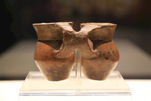 古代连体陶罐文物展示