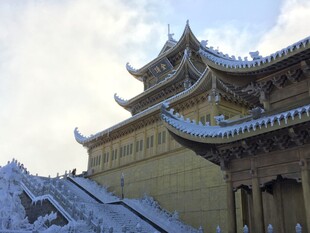 雪覆古建 尽显中式建筑之美