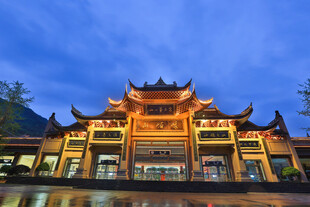 古色古香中式建筑夜景
