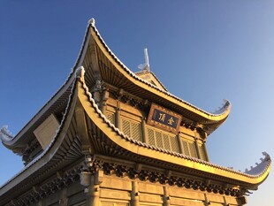 中式古建筑屋顶特写