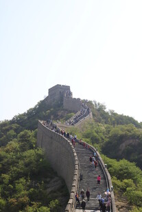 万里长城上人潮涌动