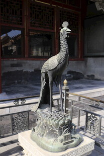 故宫铜鹤雕塑