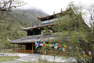 山林中的传统中式古建筑