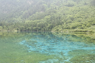 山间碧湖美景