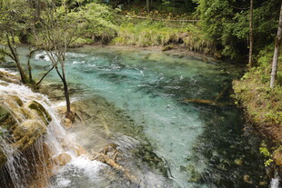 山间清透溪流美景
