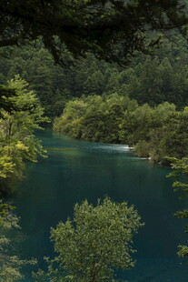 青山碧水间的静谧水景