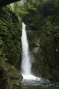 山间瀑布 绿意环绕的美景