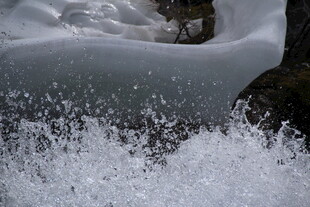 飞溅的冰雪水花