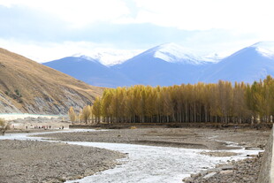 山间河谷的秋日风光