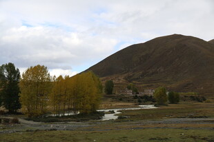 秋日山间溪流美景
