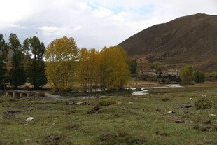 秋日山间田园风光