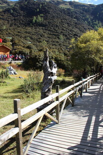 山间木栈道风景