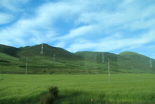 草原上的风力发电机组