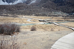 山间木栈道风景