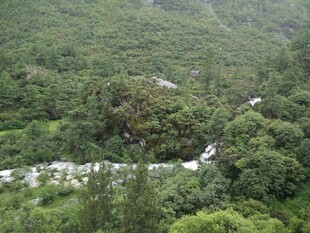 山间绿意环绕的蜿蜒公路