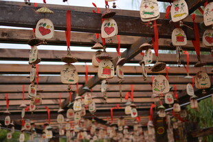 传统中式风铃悬挂展示