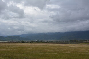 草原上的阴云密布景象