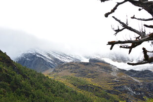 山间雪岭景色 稻城