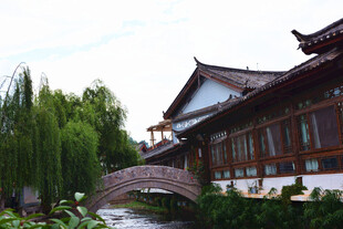 中式古建园林景观 稻城