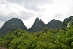 秀丽山峦与繁茂植被景观