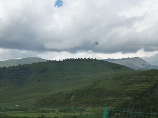 山间云雾缭绕的绿色景致