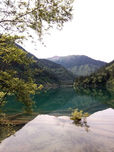 秀丽山水间的静谧湖泊