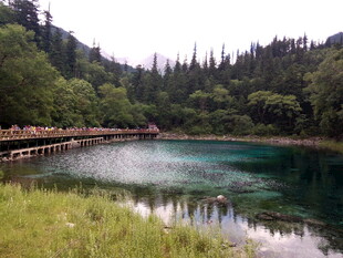 九寨沟秀丽湖水景观