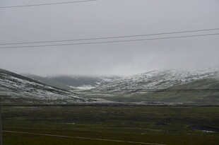 雪山下的开阔原野