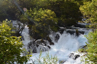 山间飞瀑 绿意环绕的美景