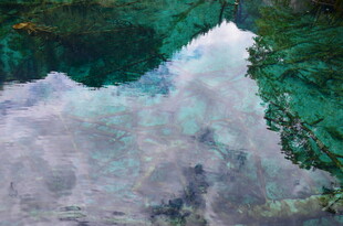 梦幻蓝绿交织的自然景观