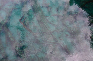 梦幻蓝绿交织的绒毛纹理