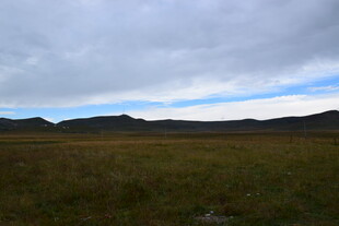 广袤草原与远处山峦
