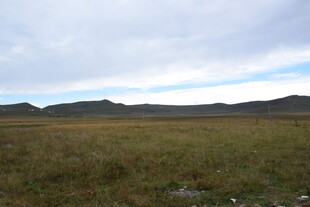 广袤草原与远处山峦