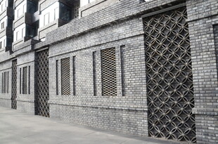 复古砖墙建筑外观