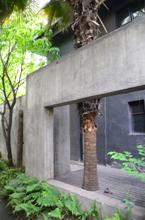 庭院中的混凝土结构景观