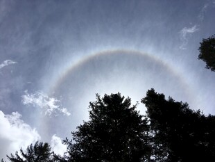 天空中美丽的日晕景观
