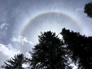 天空中的美丽日晕景观