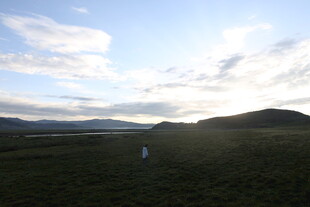 草原上的孤独身影